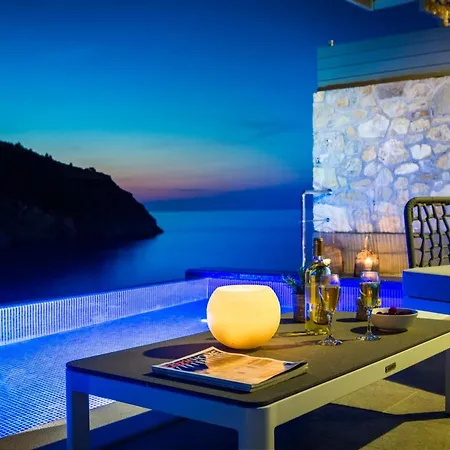 Villa Exquisite Kefalonia Arystar 1 Bedroom Seafornt Spectacular Sea Views Private Outdoor Infinity Pool Assos