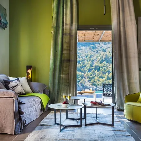 Villa Exquisite Kefalonia Arystar 1 Bedroom Seafornt Spectacular Sea Views Private Outdoor Infinity Pool Assos